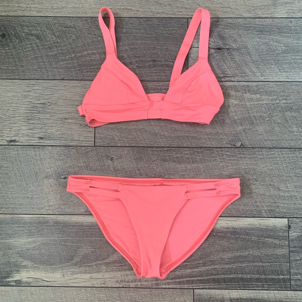Vitamin A Coral Pink Bikini Set